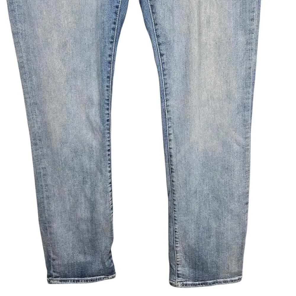 True Religion Ricky Relaxed Straight Jeans Mens 36x33 Light Wash Blue Denim